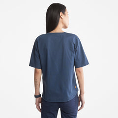 Logo Graphic T-Shirt for Women in Blue Timberland Outlet