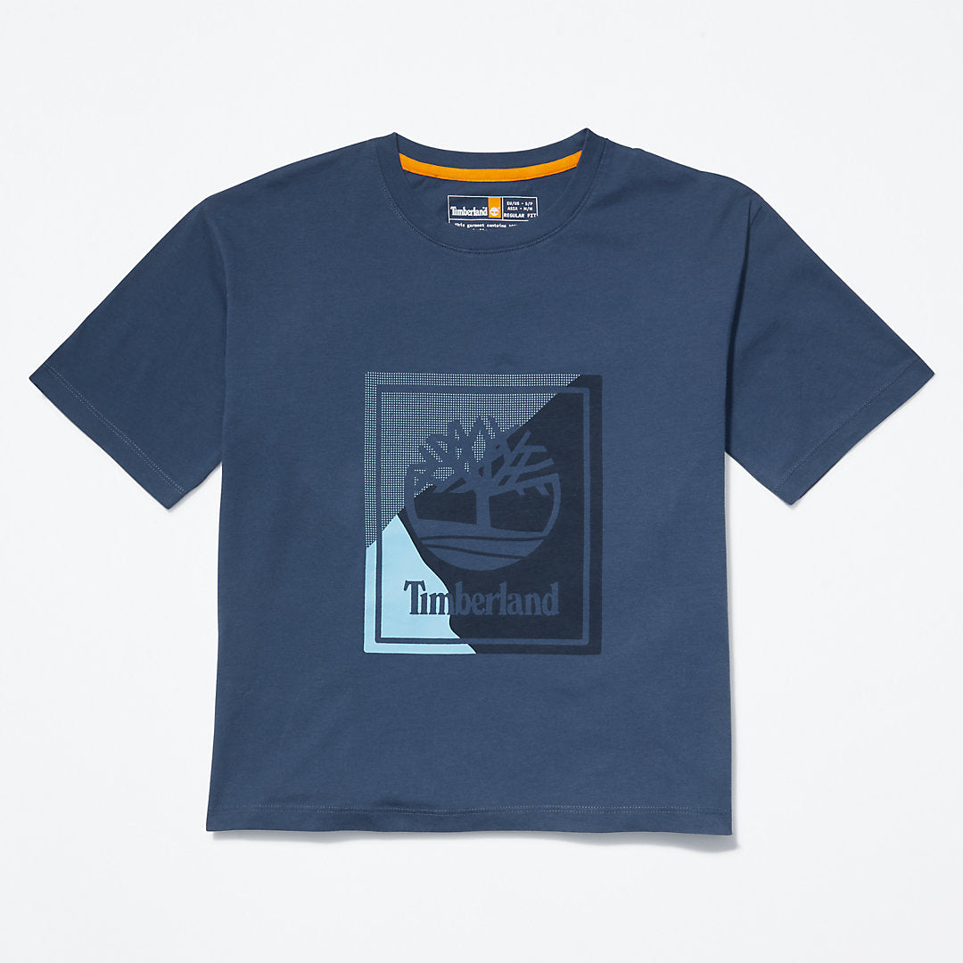 Logo Graphic T-Shirt for Women in Blue Timberland Outlet