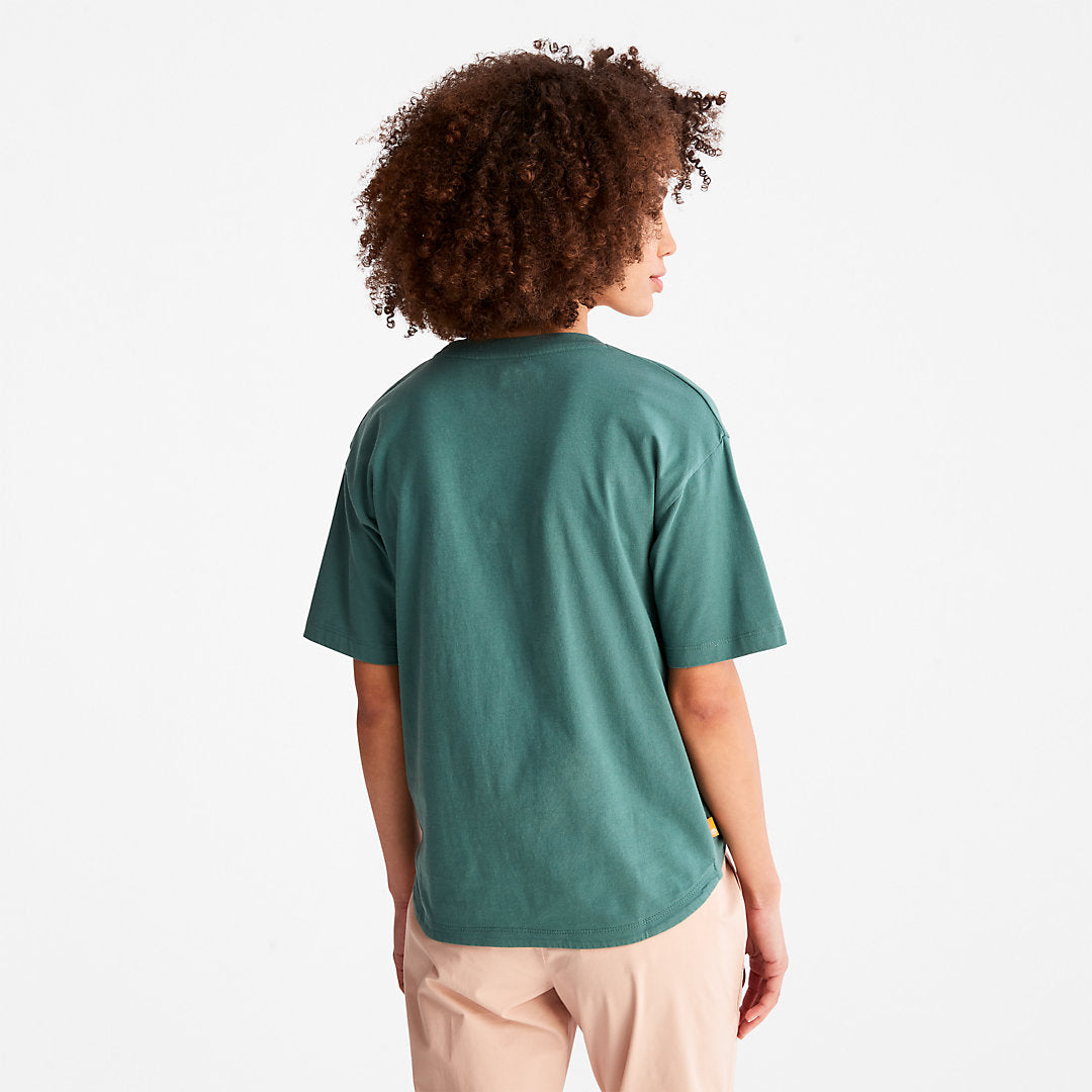 Logo Graphic T-Shirt for Women in Teal Timberland Sale