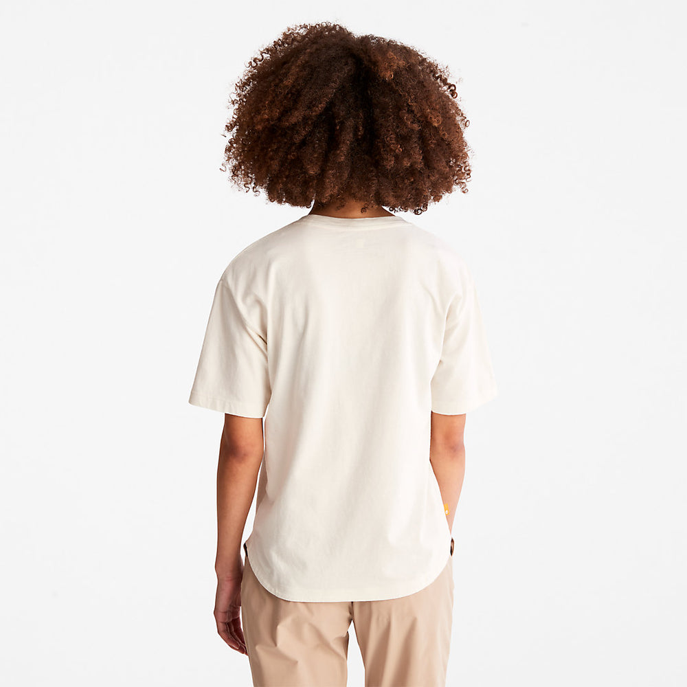 Logo Graphic T-Shirt for Women in White Timberland Discount