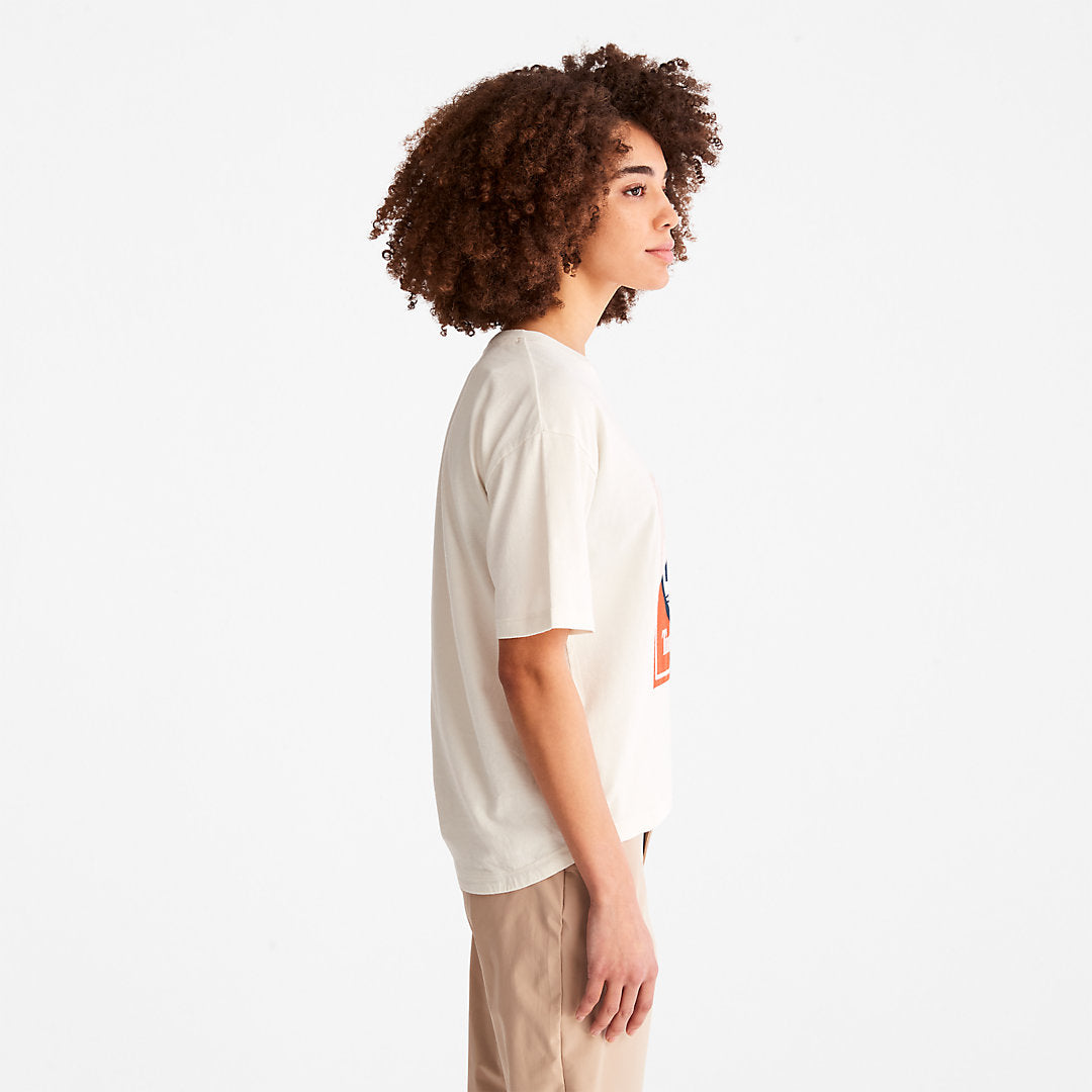 Logo Graphic T-Shirt for Women in White Timberland Discount