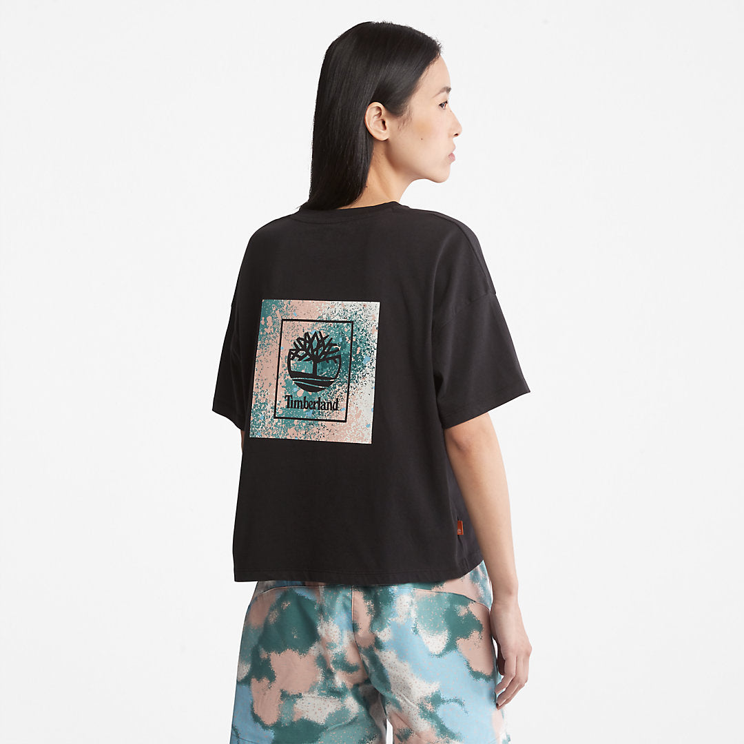 Back Graphic Logo T-Shirt for Women in Black Timberland US