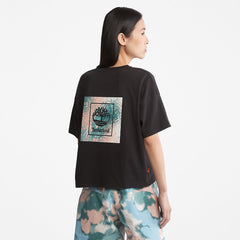 Back Graphic Logo T-Shirt for Women in Black Timberland US