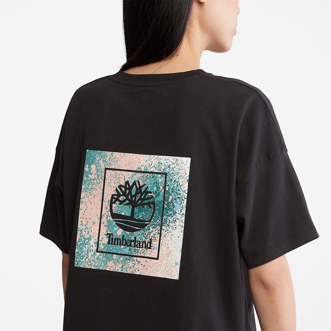 Back Graphic Logo T-Shirt for Women in Black Timberland US