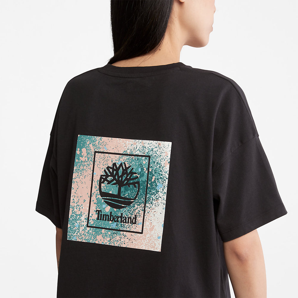 Back Graphic Logo T-Shirt for Women in Black Timberland US