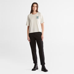 Back Graphic Logo T-Shirt for Women in White Timberland For Sale