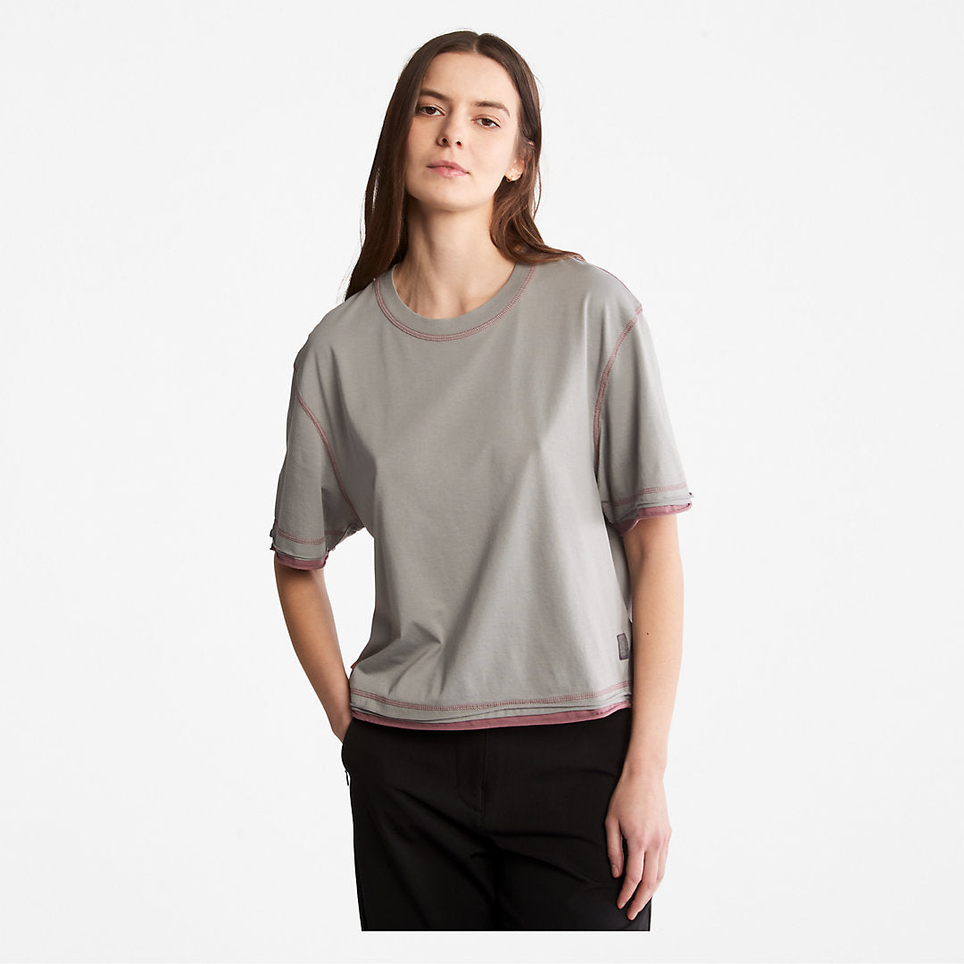 Anti-Odour Supima® Cotton T-Shirt for Women in Grey Timberland Outlet