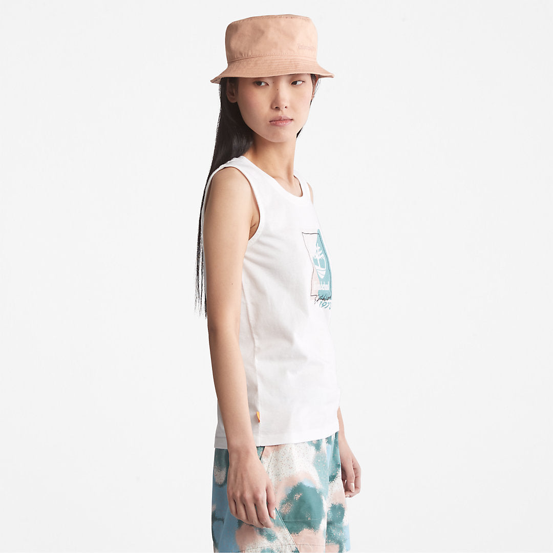 Logo Tank Top for Women in White Timberland US