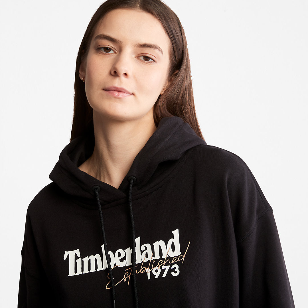 Established 1973 Logo Hoodie for Women in Black Timberland For Sale