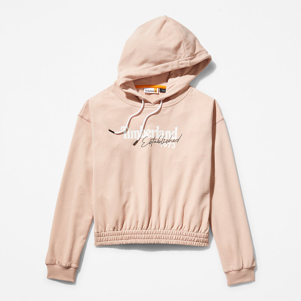 Established 1973 Logo Hoodie for Women in Light Pink Timberland Outlet