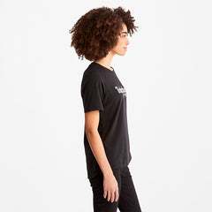 Raglan-sleeve Logo T-Shirt for Women in Black Timberland Outlet