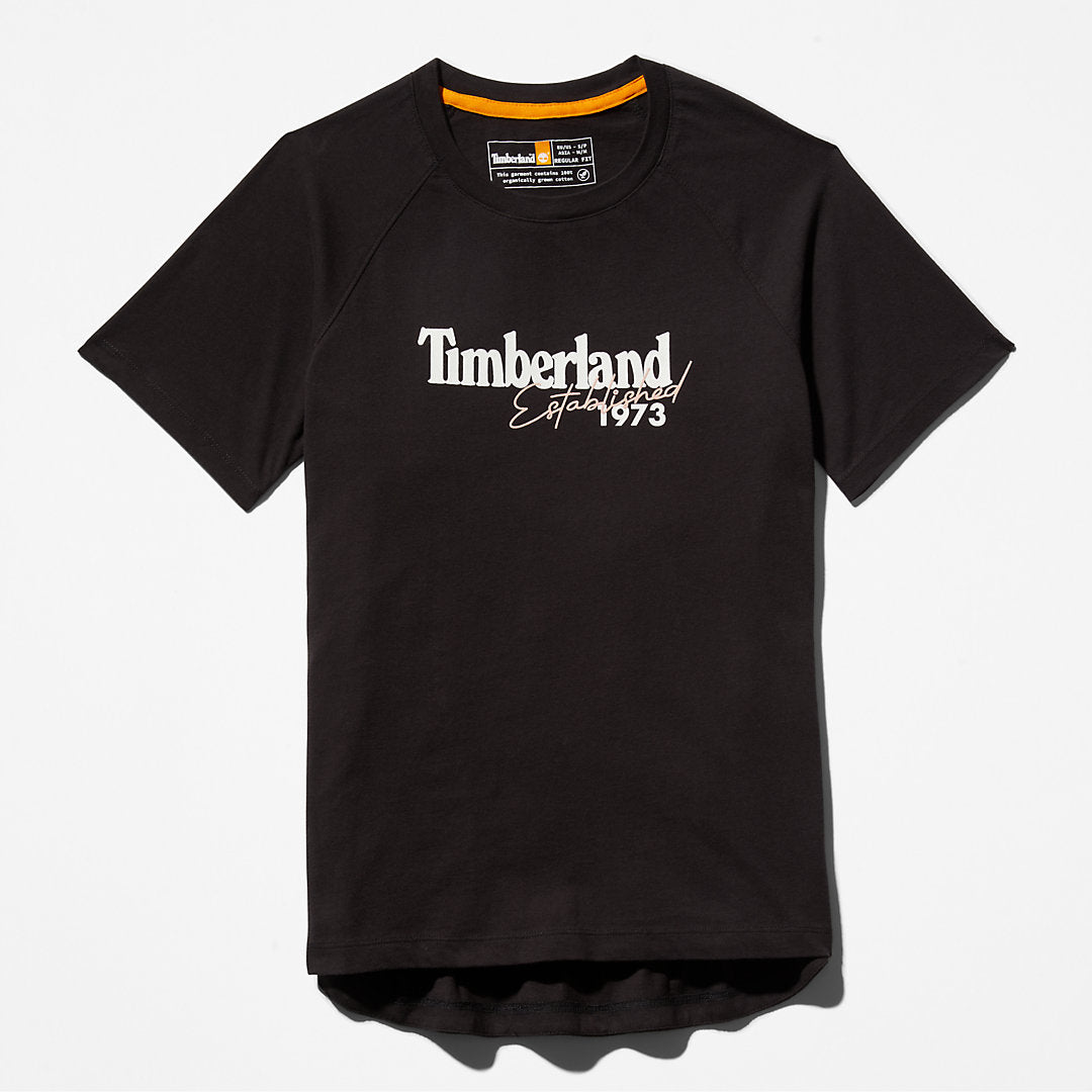 Raglan-sleeve Logo T-Shirt for Women in Black Timberland Outlet