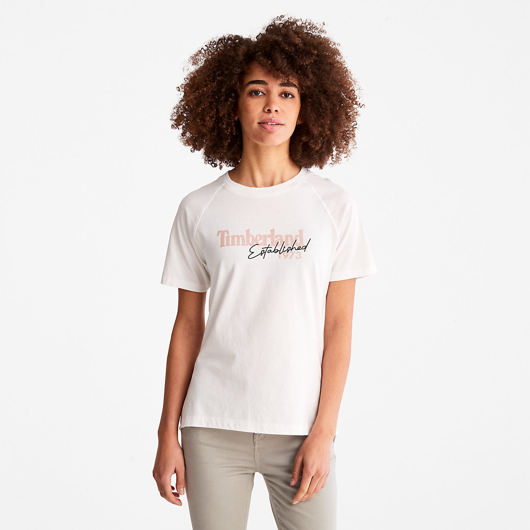 Raglan-sleeve Logo T-Shirt for Women in White Timberland Online