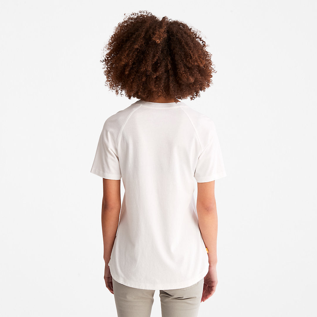 Raglan-sleeve Logo T-Shirt for Women in White Timberland Online
