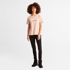 Raglan-sleeve Logo T-Shirt for Women in Light Pink Timberland Sale