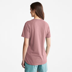 Raglan-sleeve Logo T-Shirt for Women in Pink Timberland Discount