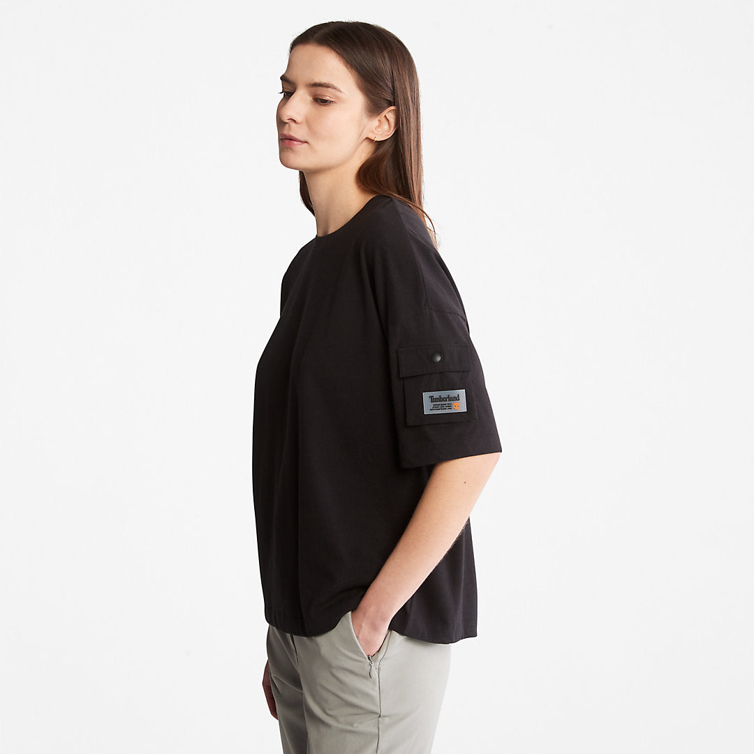 Progressive Utility Pocket T-Shirt for Women in Black Timberland US