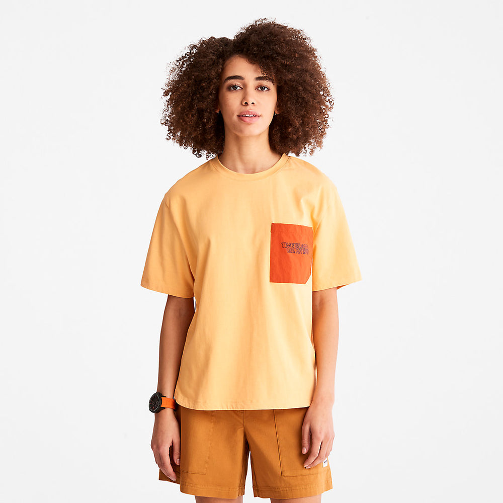 TimberCHILL™ Pocket T-Shirt for Women in Orange Timberland Outlet