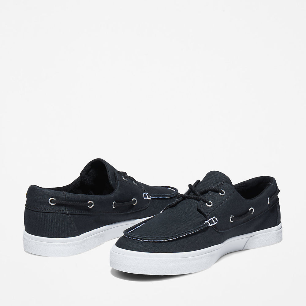 Union Wharf 2.0 EK+ Boat Shoe for Men in Black Timberland On Sale