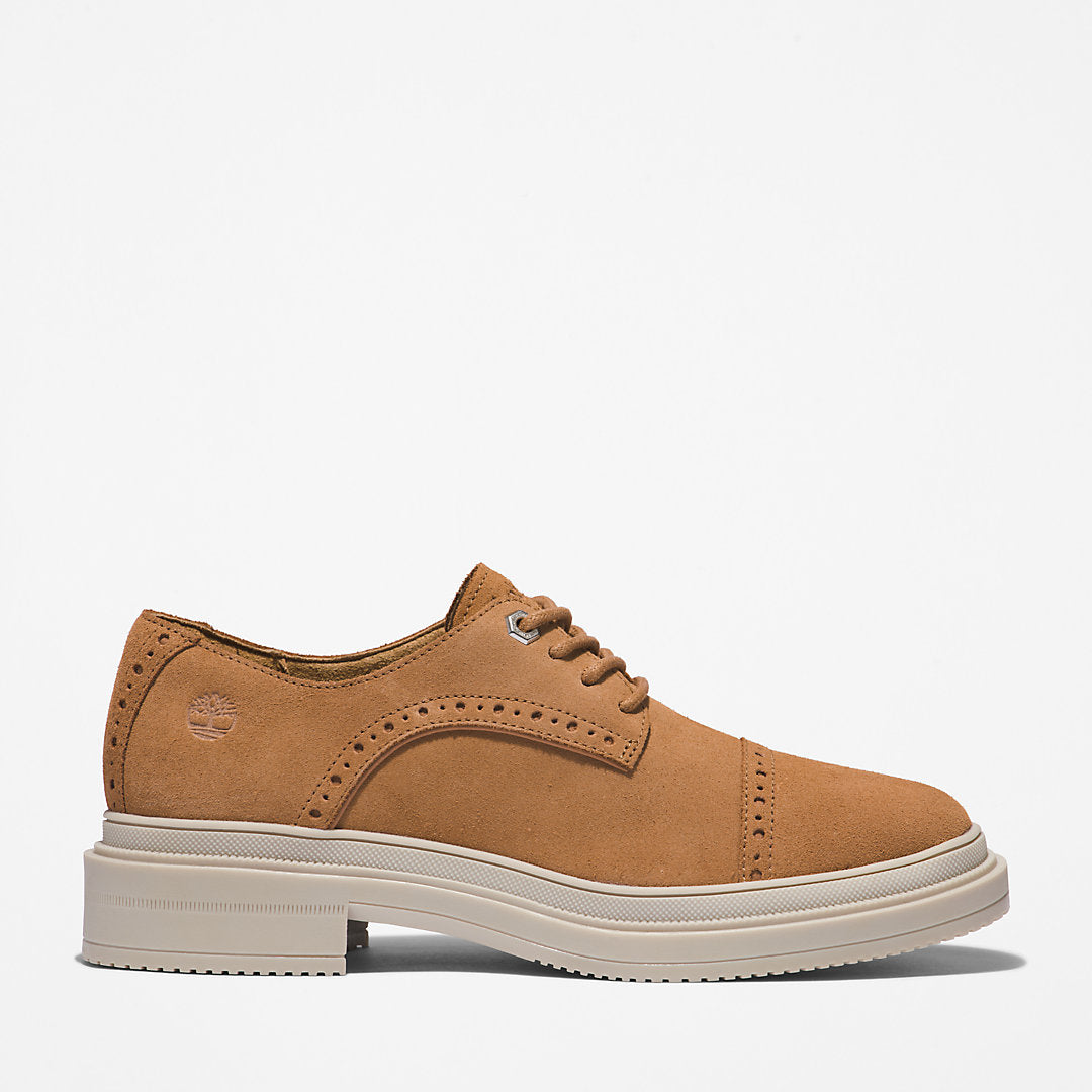 Lisbon Lane Brogue Oxford Shoe for Women in Beige Timberland US
