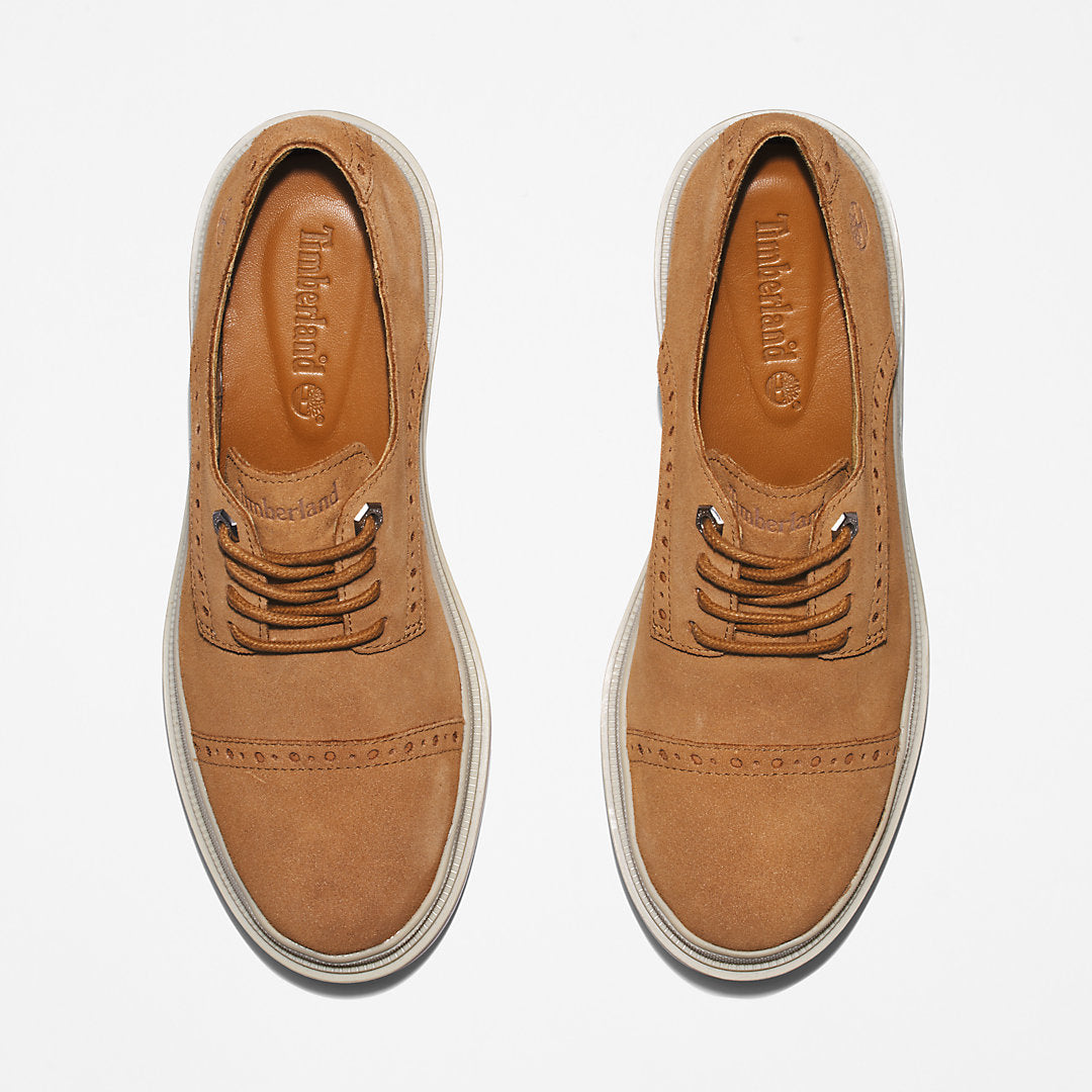 Lisbon Lane Brogue Oxford Shoe for Women in Beige Timberland US