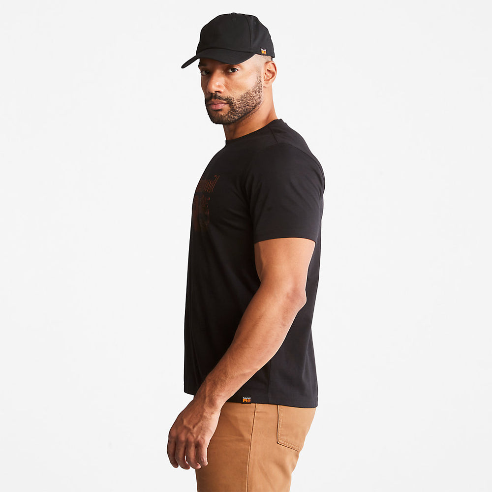 Timberland PRO® Textured Graphic T-Shirt for Men in Black Timberland Discount