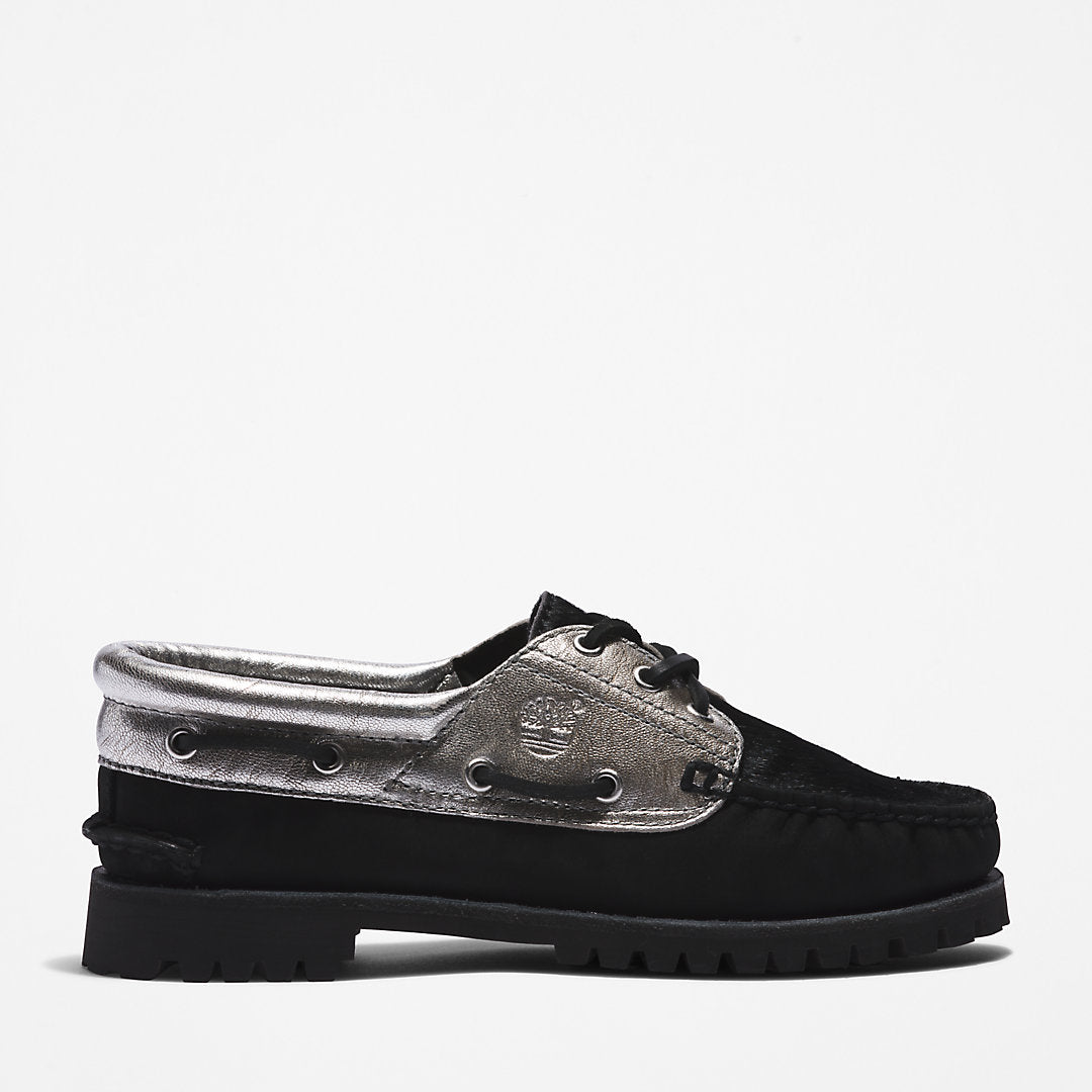 Timberland® Noreen 3-Eye Boat Shoe for Women in Silver Timberland US