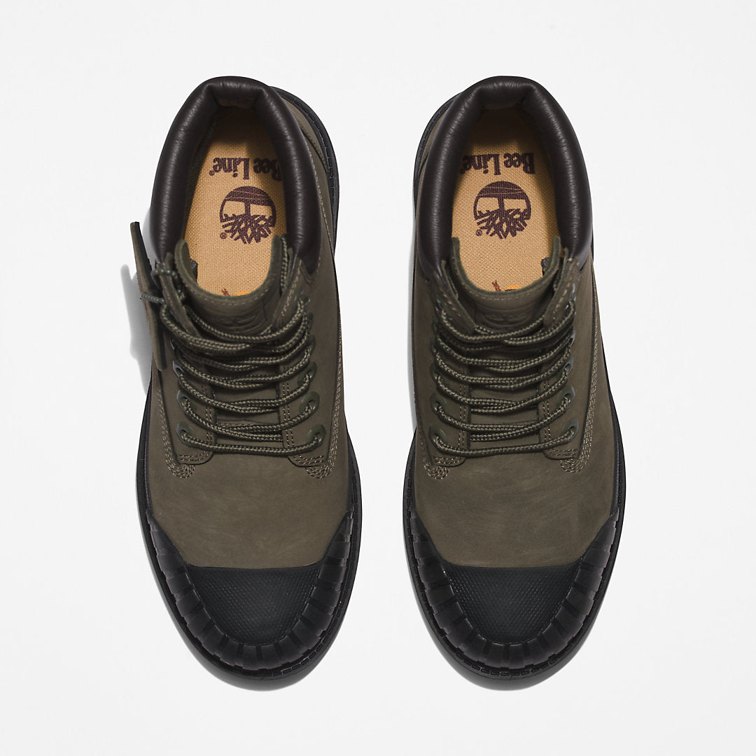 Bee Line x Timberland® 6 Inch Rubber Toe Boot for Women in Dark Green/Black Timberland Discount