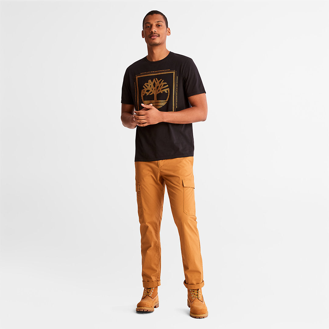 Logo T-Shirt for Men in Black Timberland For Sale