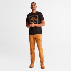 Logo T-Shirt for Men in Black Timberland For Sale