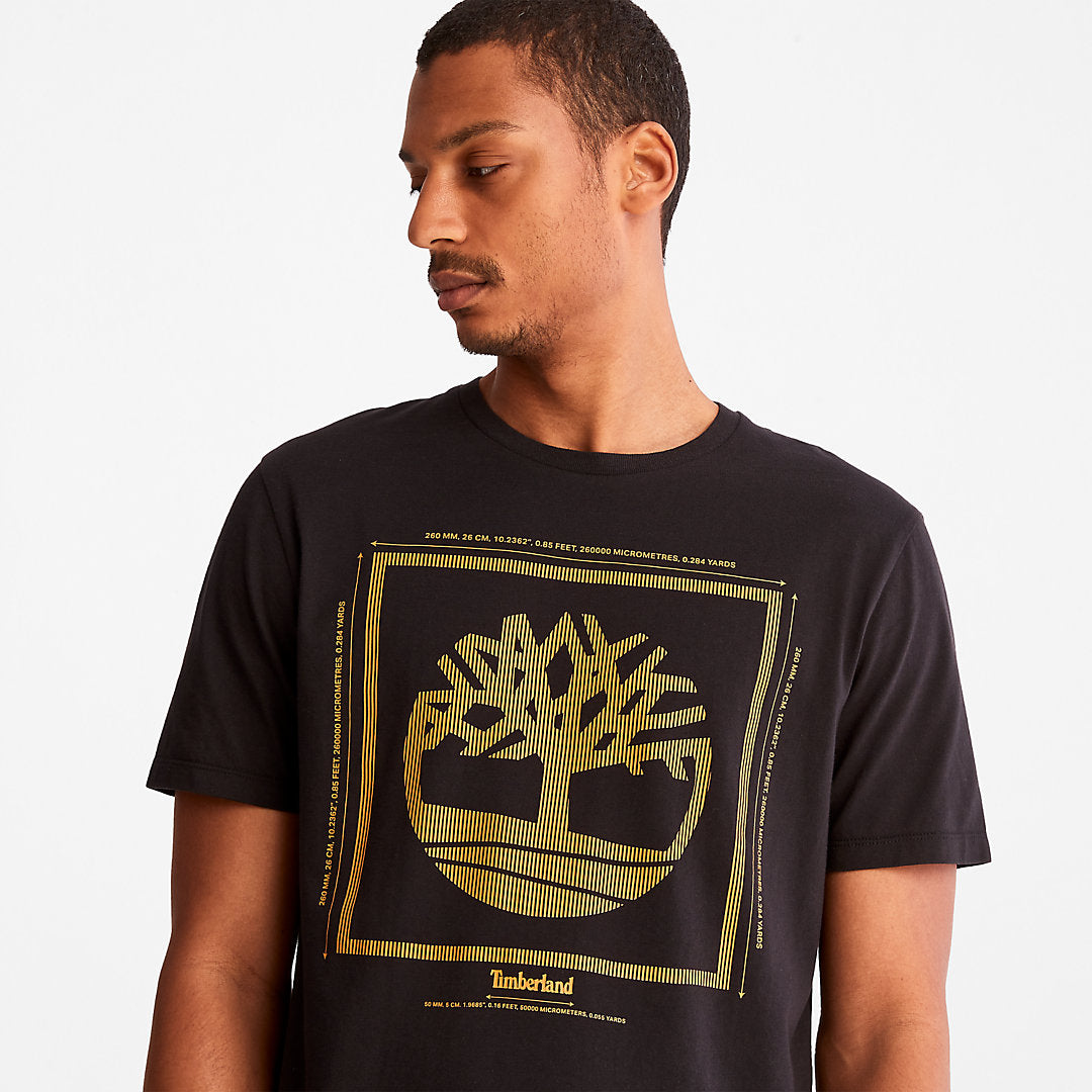 Logo T-Shirt for Men in Black Timberland For Sale