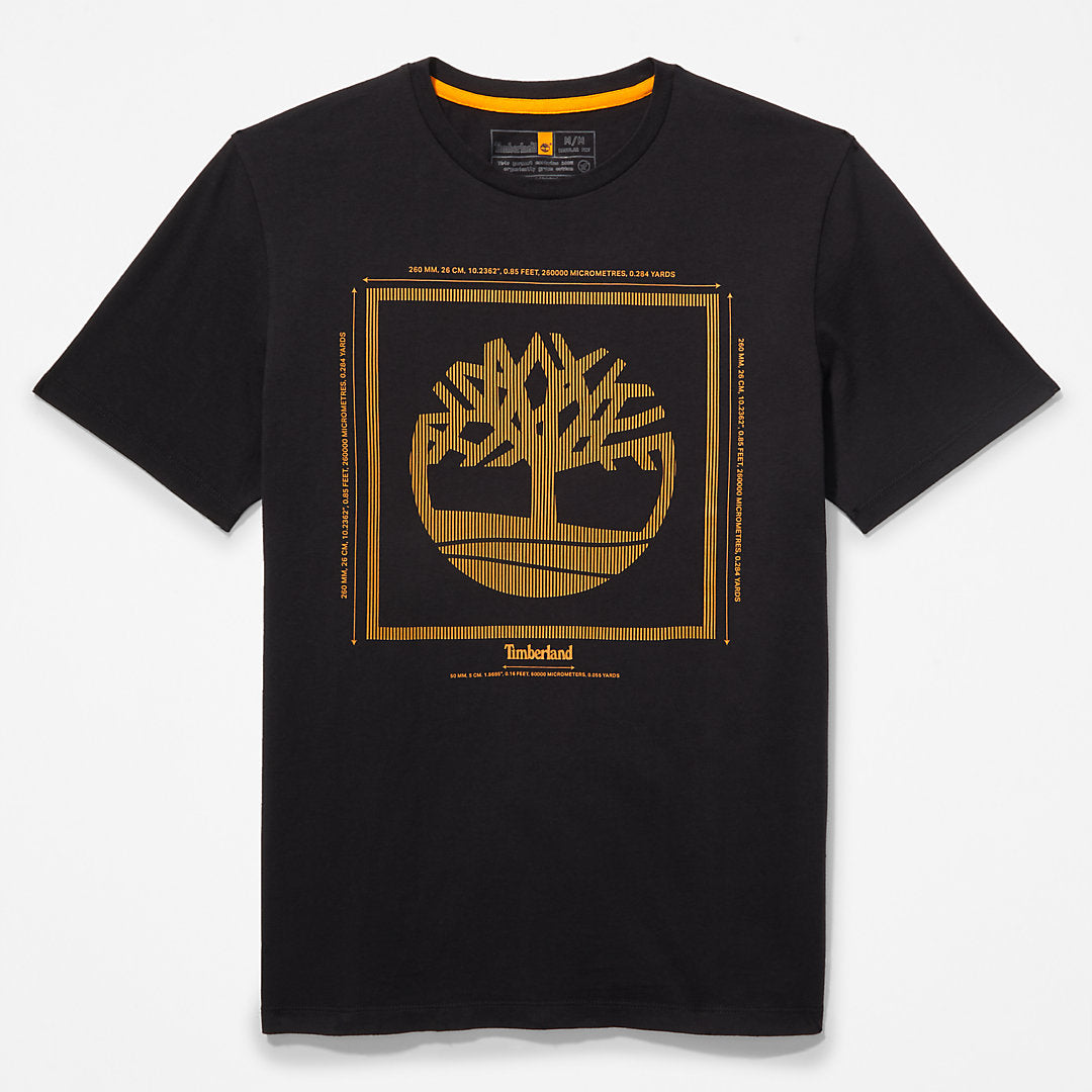 Logo T-Shirt for Men in Black Timberland For Sale