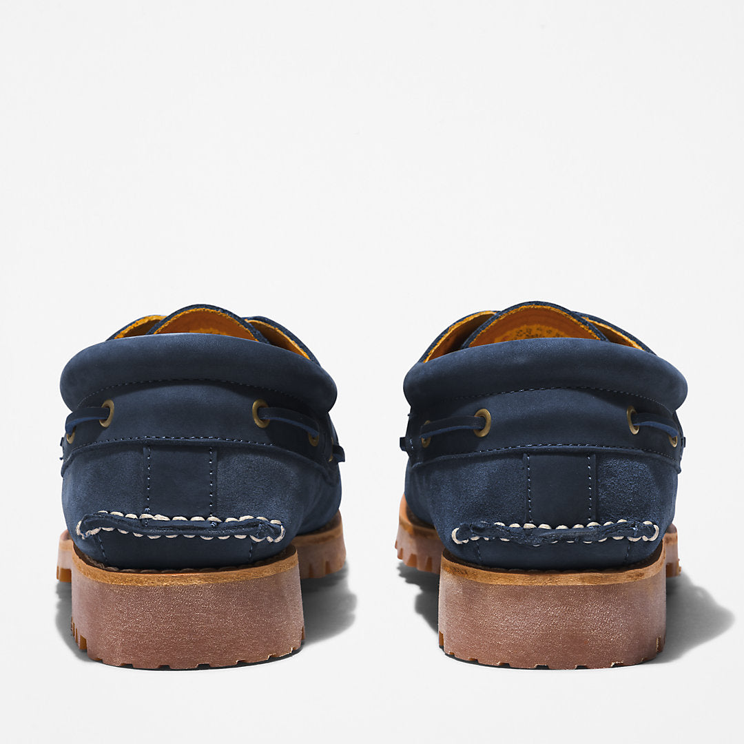 Timberland® 3-Eye Lug Handsewn Boat Shoe for Men in Navy Timberland US
