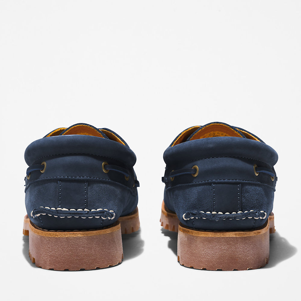 Timberland® 3-Eye Lug Handsewn Boat Shoe for Men in Navy Timberland US