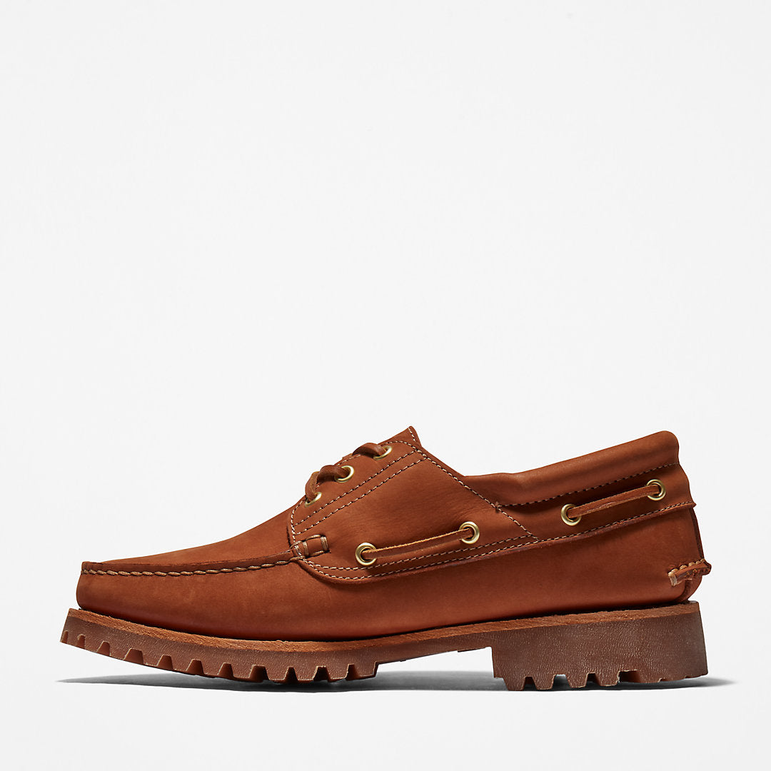 Timberland® 3-Eye Lug Handsewn Boat Shoe for Men in Brown Timberland On Sale