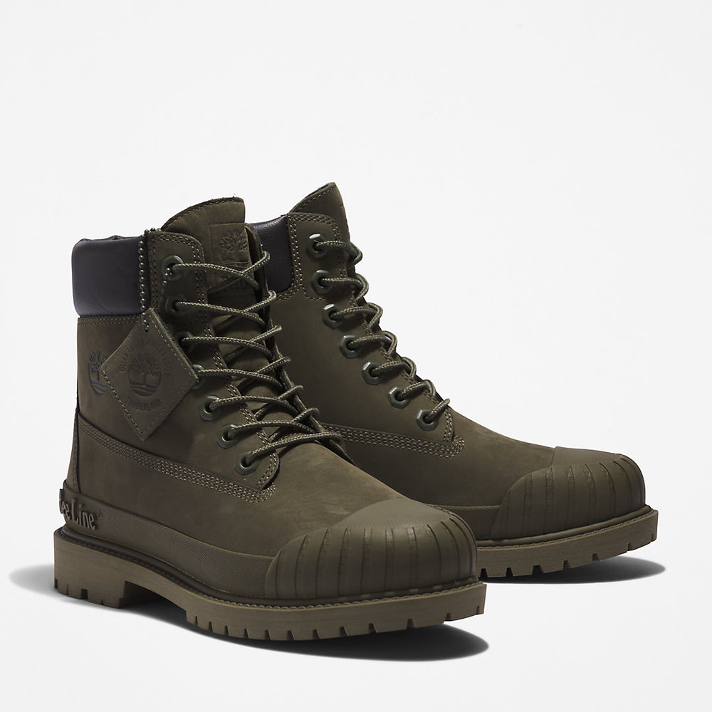 Bee Line x Timberland® 6 Inch Rubber Toe Boot for Women in Dark Green Timberland US