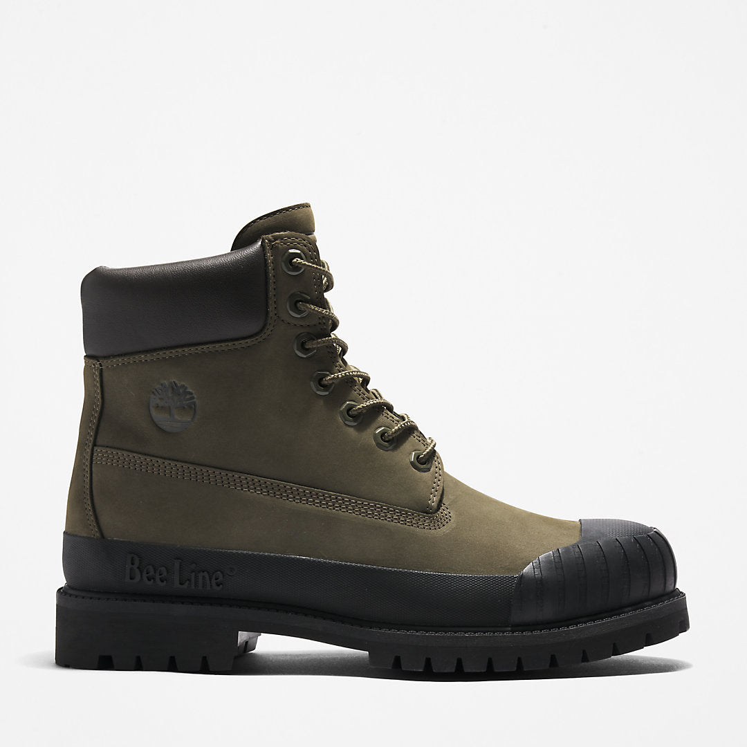 Bee Line x Timberland® 6 Inch Rubber Toe Boot for Men in Dark Green/Black Timberland Online