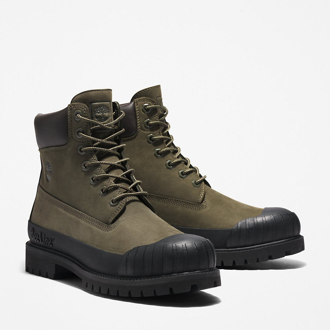 Bee Line x Timberland® 6 Inch Rubber Toe Boot for Men in Dark Green/Black Timberland Online