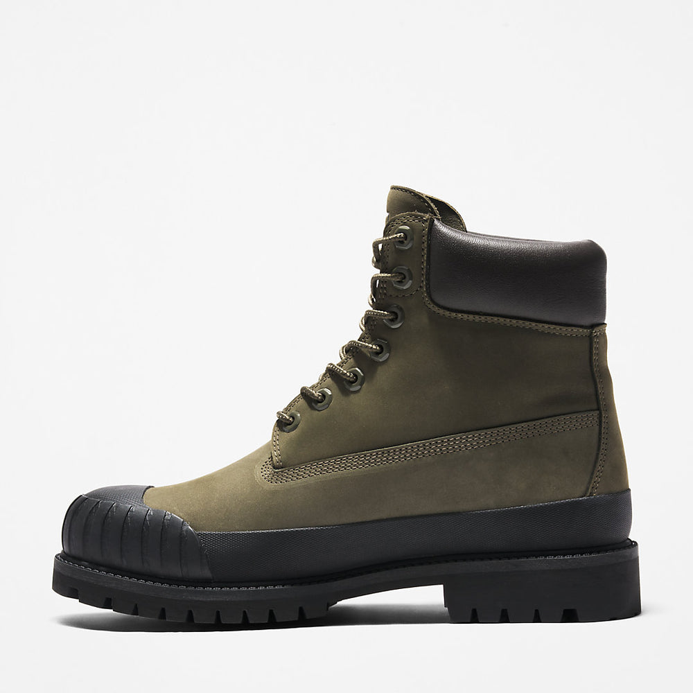Bee Line x Timberland® 6 Inch Rubber Toe Boot for Men in Dark Green/Black Timberland Online