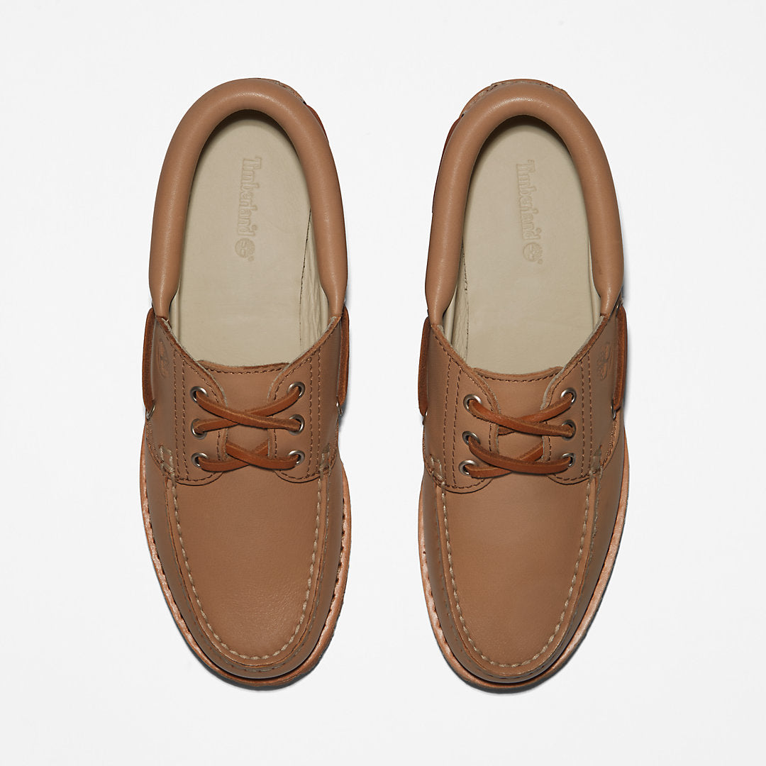 Timberland® Noreen 3-Eye Boat Shoe for Women in Beige Timberland Sale