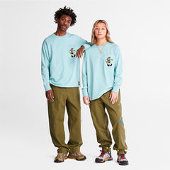Bee Line x Timberland® Back-graphic Long-sleeved T-Shirt in Blue Timberland Online