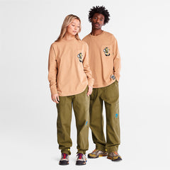 Bee Line x Timberland® Back-graphic Long-sleeved T-Shirt in Brown Timberland Sale