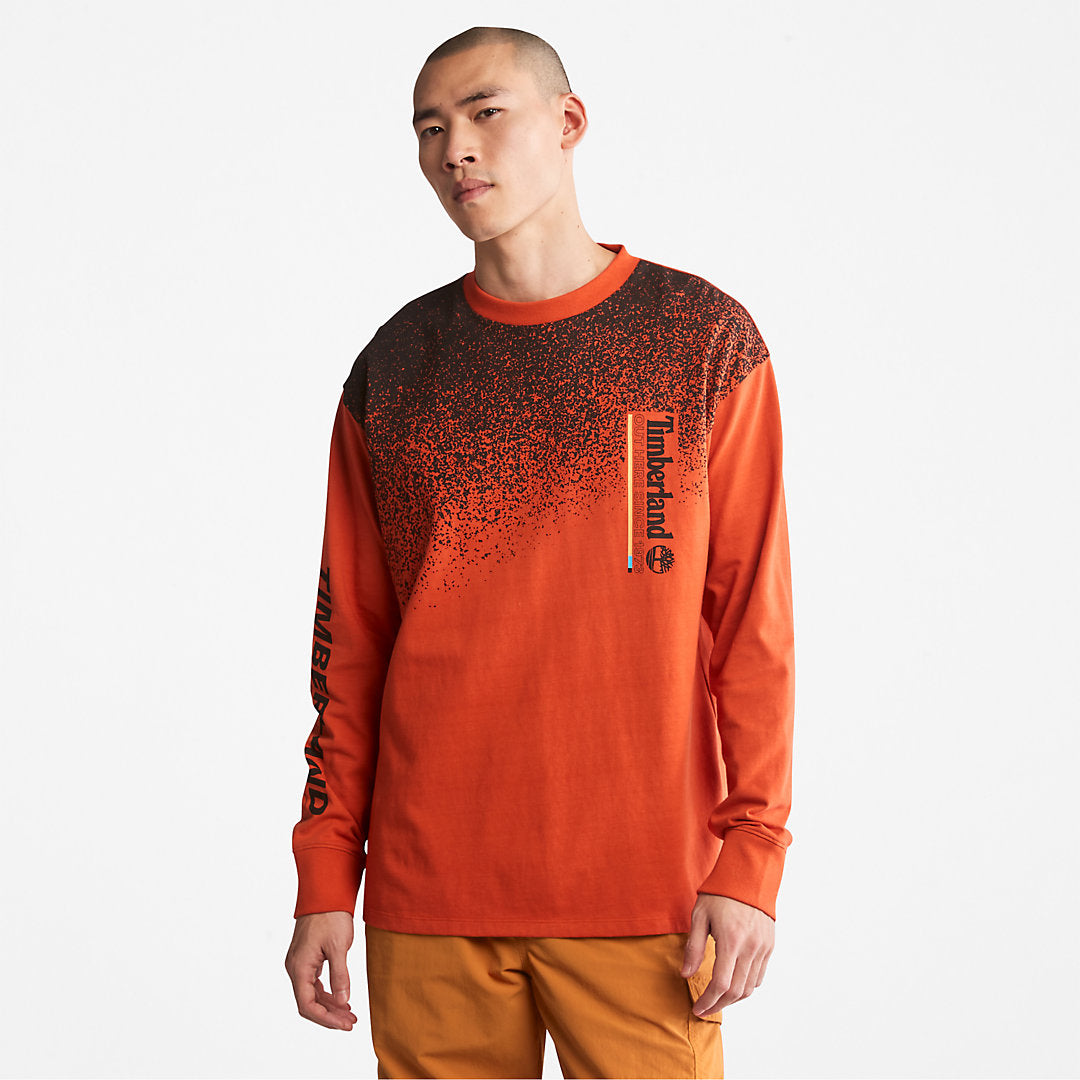 Outdoor Archive Long-sleeved Graphic T-Shirt in Orange Timberland Sale