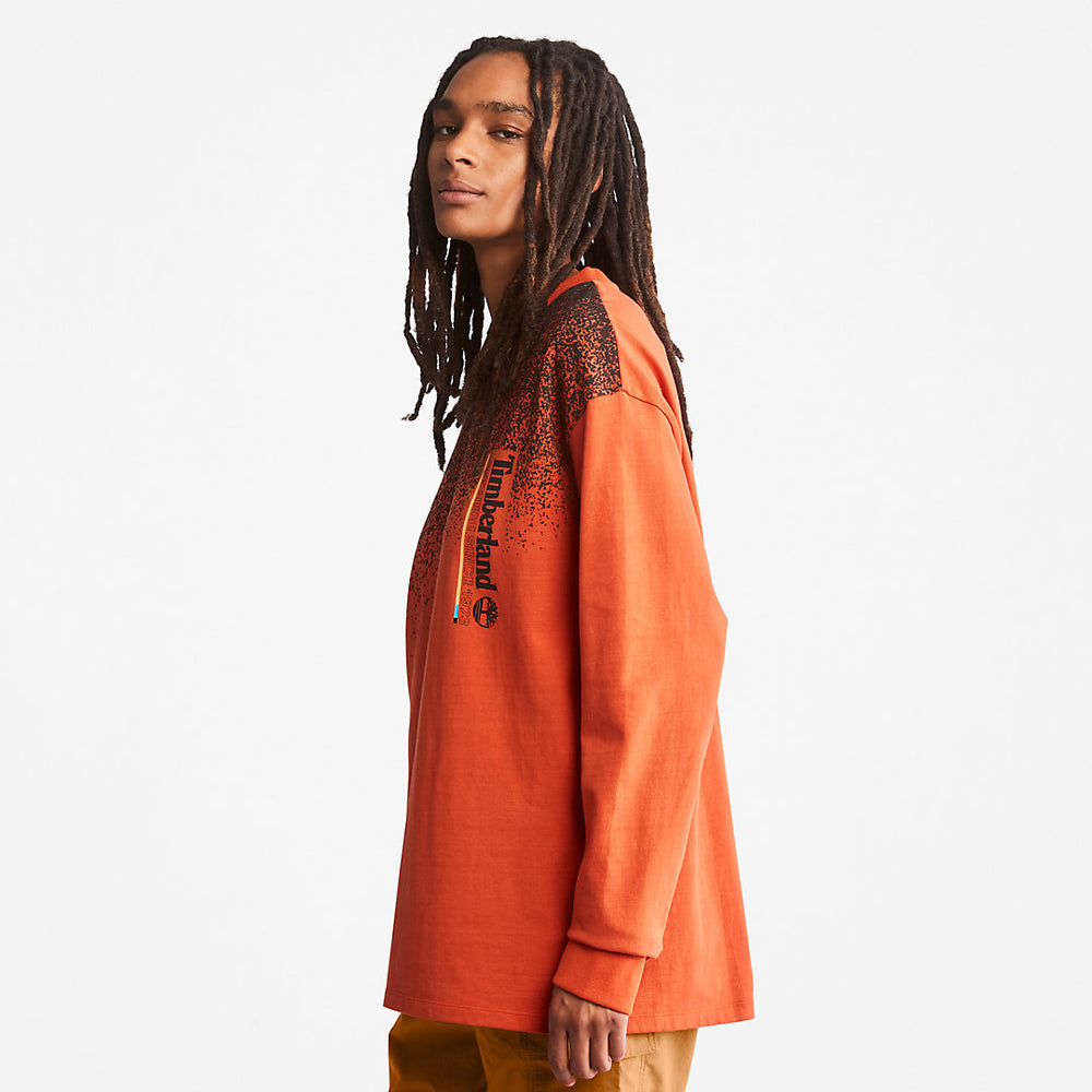 Outdoor Archive Long-sleeved Graphic T-Shirt in Orange Timberland Sale