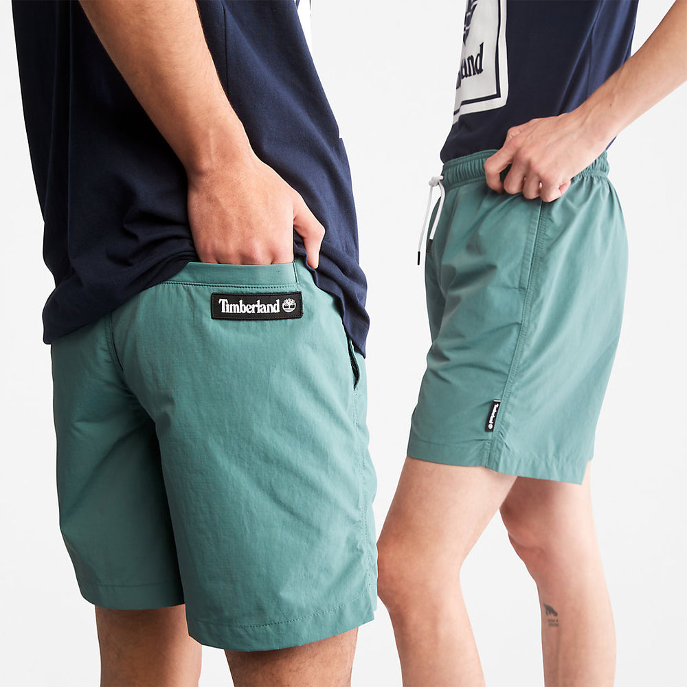 All Gender Windbreaker Shorts in Green Timberland Outlet